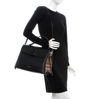 Burberry Derby Calfskin House Check Medium Camberley Black 2 of 11