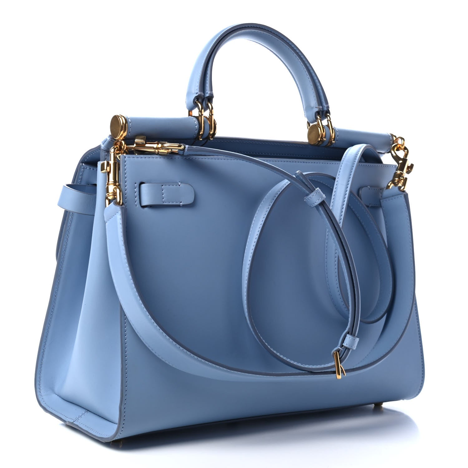 Dolce & Gabbana Vitello Morbido Large Sicily 58 Bag Azure 2 of 5