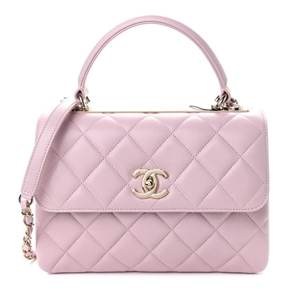 Chanel Lambskin Quilted Small Trendy CC Flap Dual Handle Bag Light Pink 1 of 9