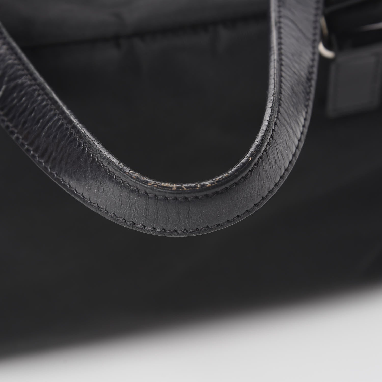 Prada Tessuto Nylon Logo Shoulder Bag Black 9 of 10
