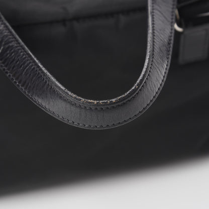 Prada Tessuto Nylon Logo Shoulder Bag Black 9 of 10