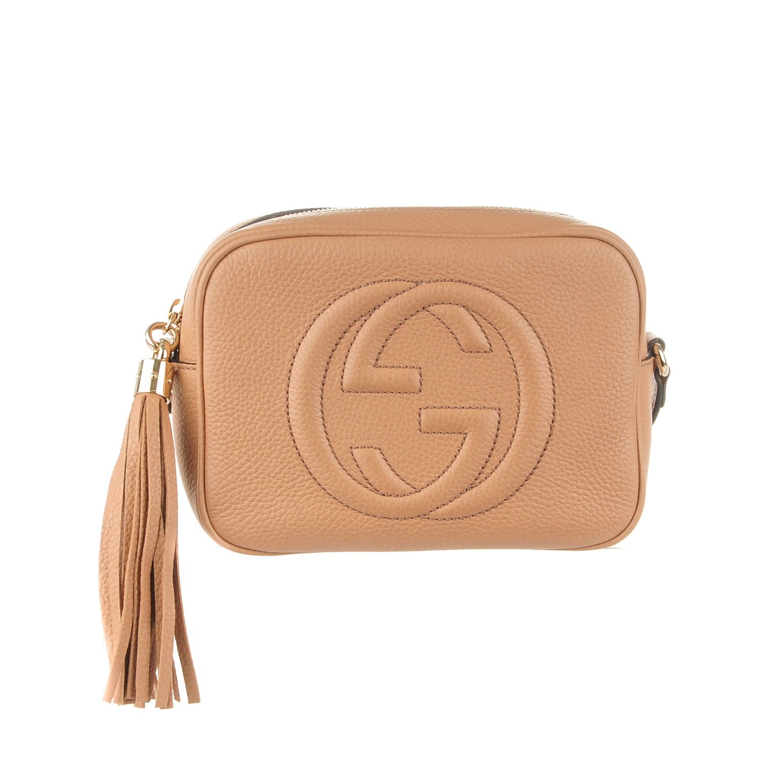 Gucci Pebbled Calfskin Small Soho Disco Bag Rose Beige 1 of 7