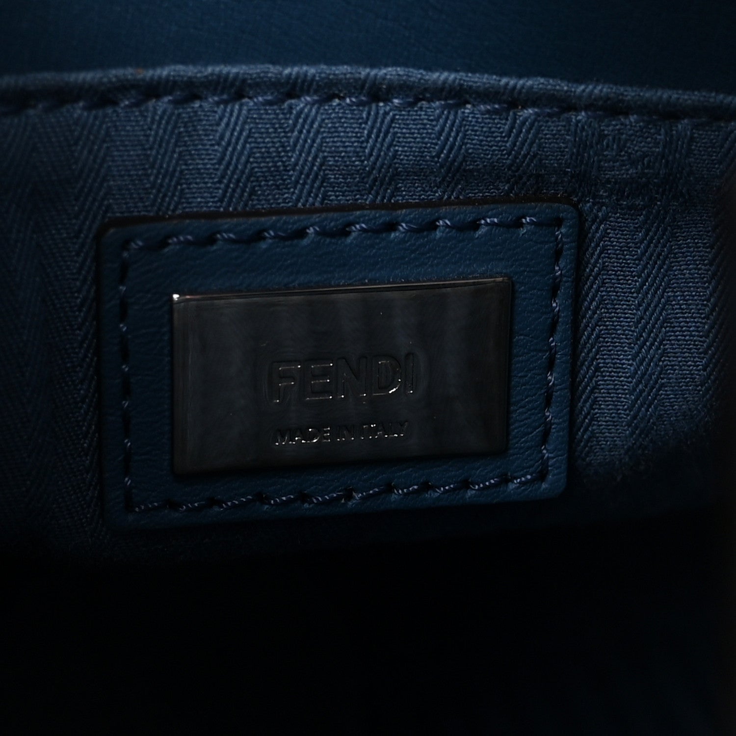 Fendi Vitello Elite Petite 2Jours Tote Blue Cobalto 7 of 10