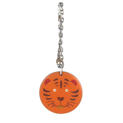 Hermes Tadelakt Tiger Key Chain Bag Charm Potiron 1 of 4