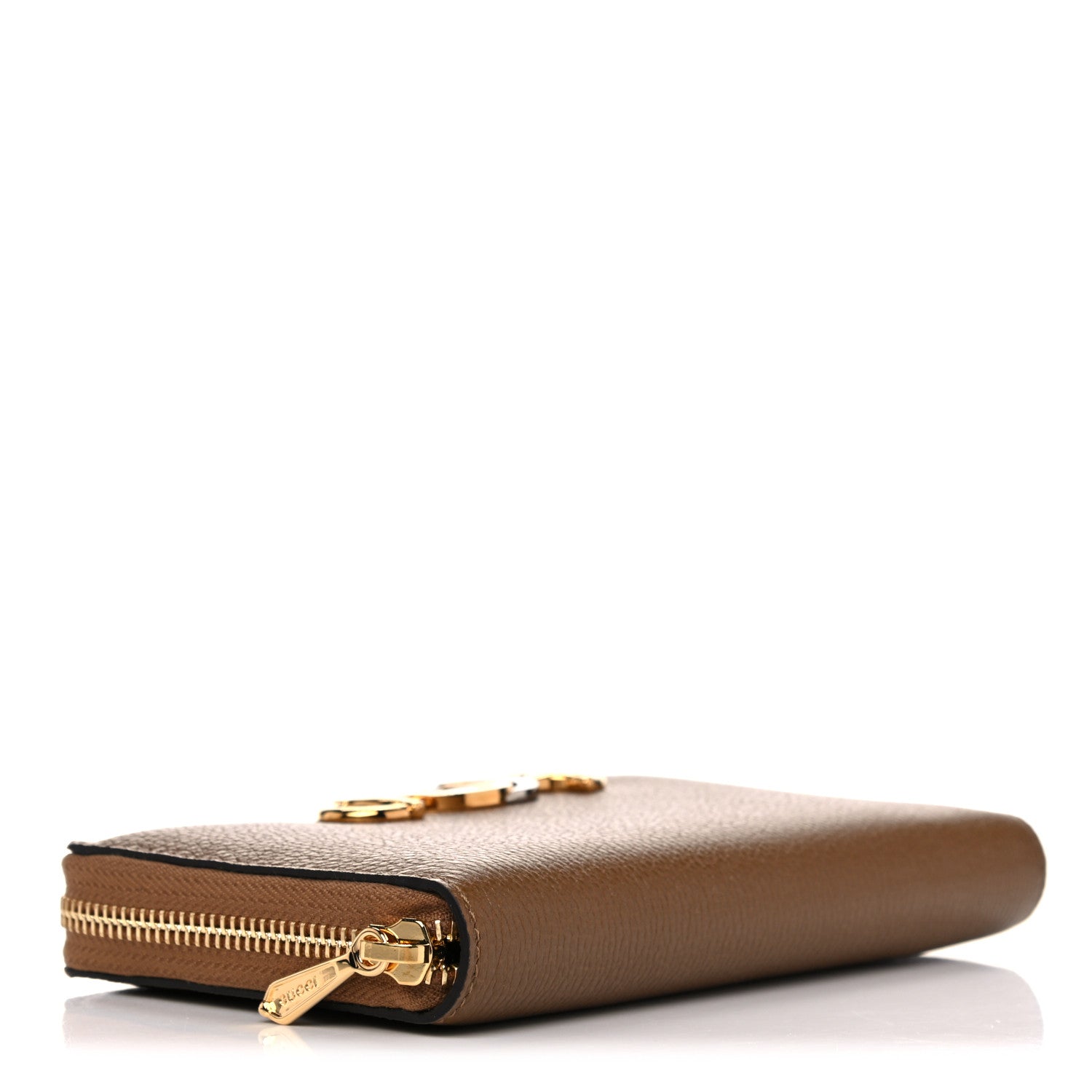 Gucci Grainy Calfskin Zumi Zip Around Wallet Friky Taupe 4 of 8