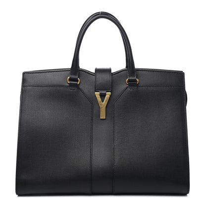Saint Laurent Textured Calfskin Large Cabas ChYc Black 1 of 8