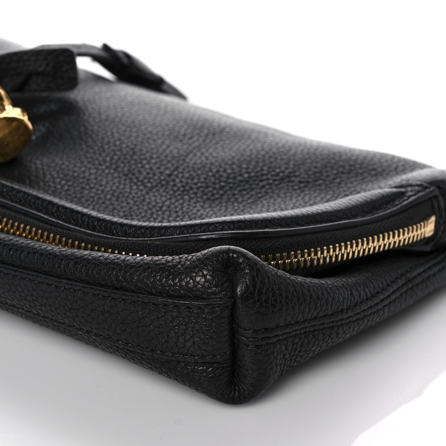 Alexander McQueen Grainy Calfskin Padlock Skull Clutch Black 8 of 10