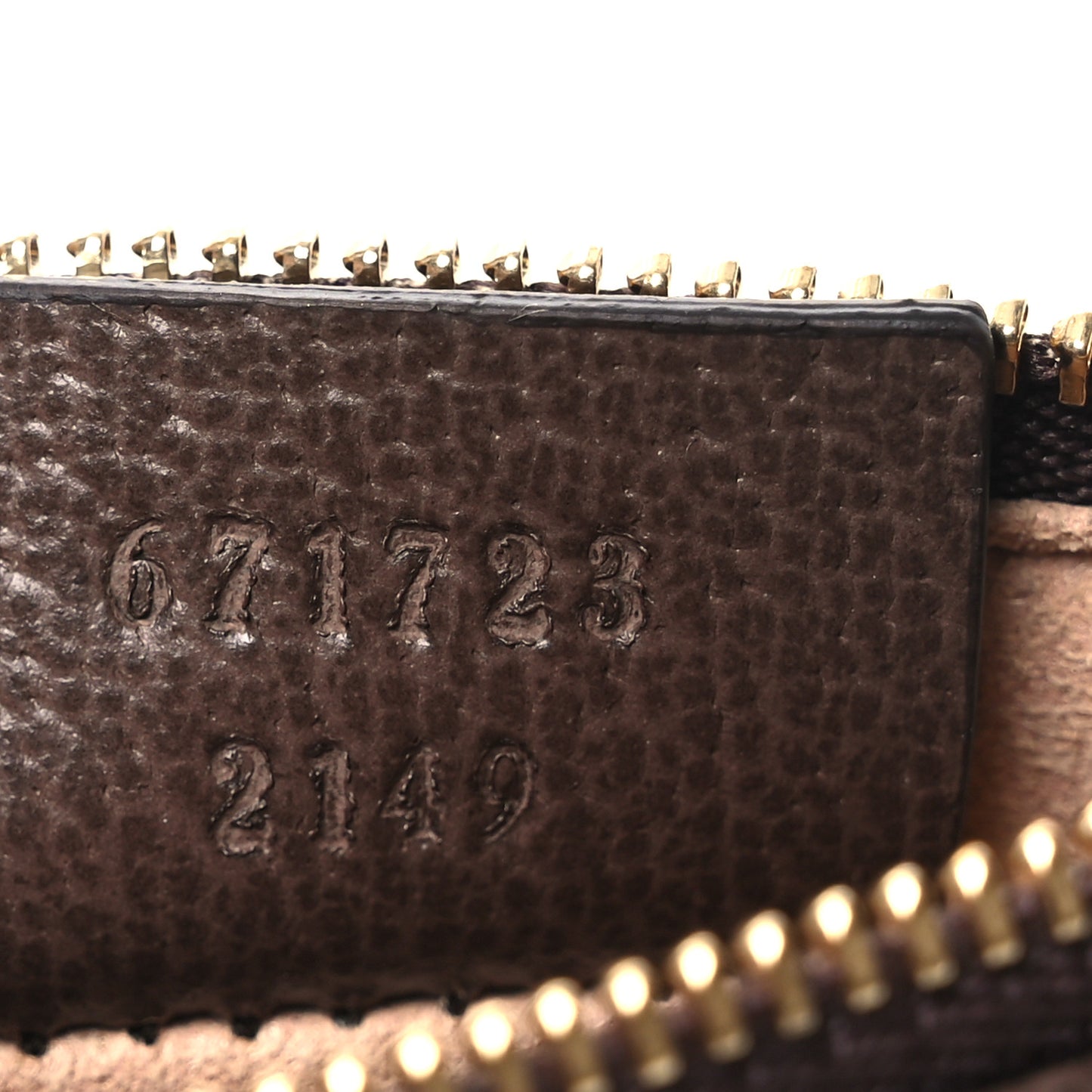 GG Supreme Monogram Web Ophidia Zip Card Case Brown
