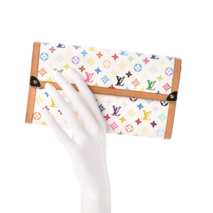 Louis Vuitton Monogram Multicolor Porte Tresor International Wallet White 2 of 8