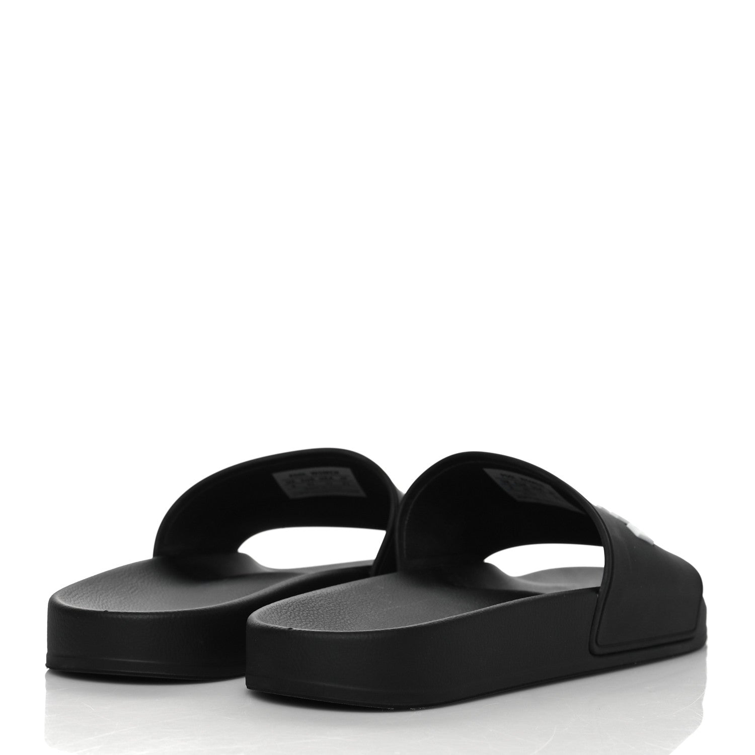Balenciaga Rubber Womens Logo Pool Slide Sandals 41 Black White 4 of 7