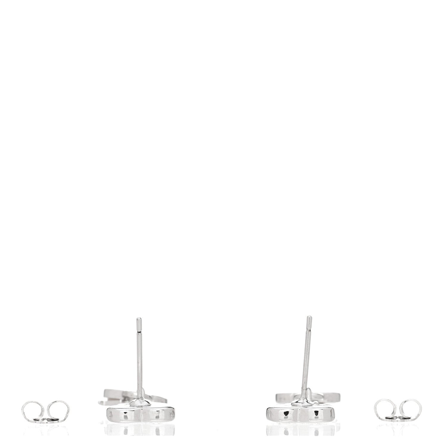 Christian Dior Crystal Cannage Heart Drop Earrings Silver 3 of 4