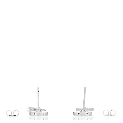Christian Dior Crystal Cannage Heart Drop Earrings Silver 3 of 4
