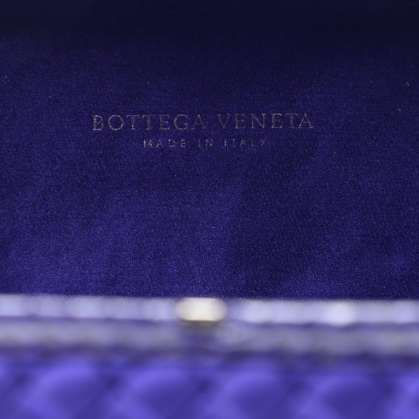 Satin Intreccio Impero Ayers Knot Clutch Purple