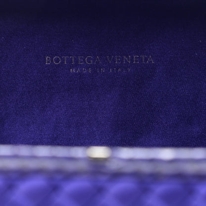 Bottega Veneta Satin Intreccio Impero Ayers Knot Clutch Purple 6 of 7