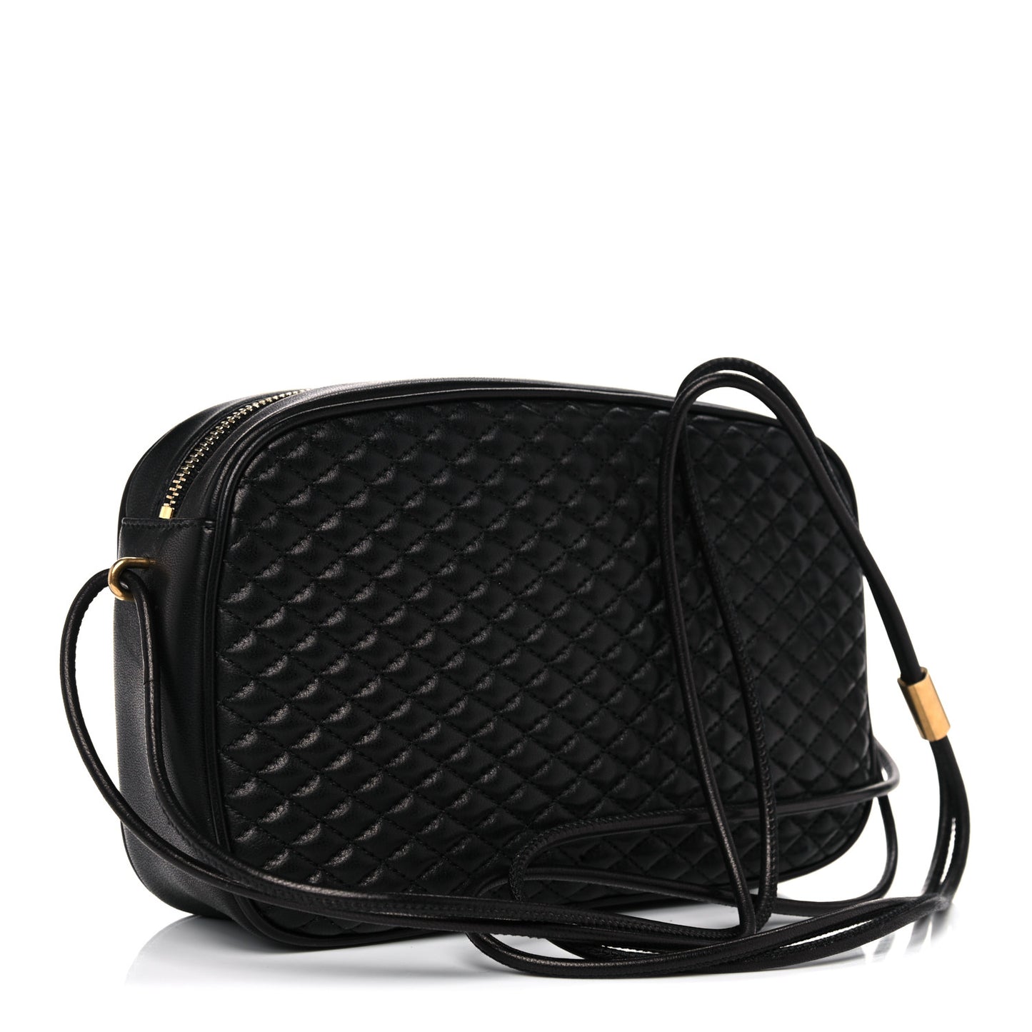 Lambskin Quilted Victoire Camera Bag Black