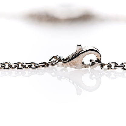Van Cleef & Arpels 18K White Gold Gray Mother of Pearl Pure Alhambra Pendant Necklace 6 of 6