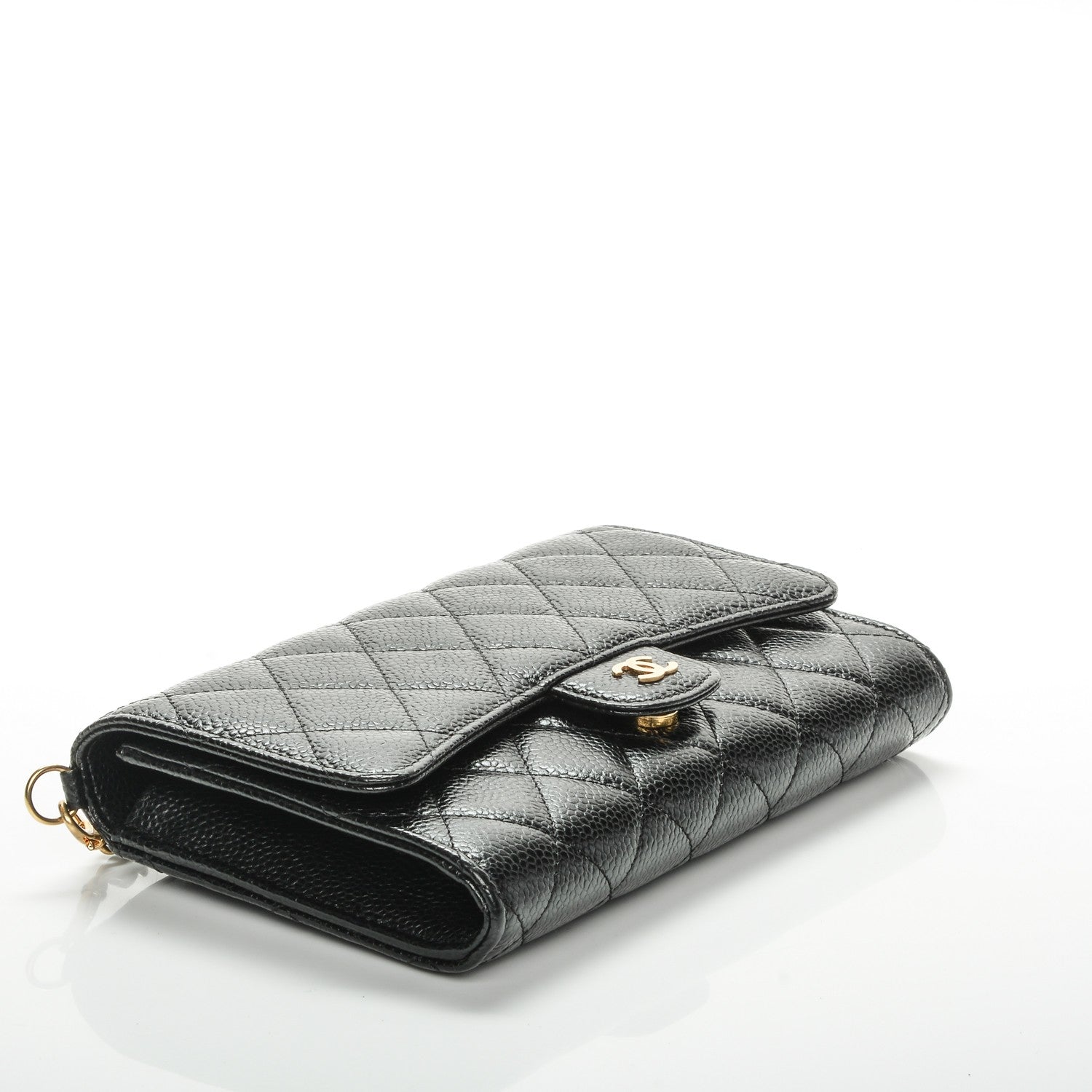Chanel Caviar Quilted Wallet on Removable Chain Black 4 of 9