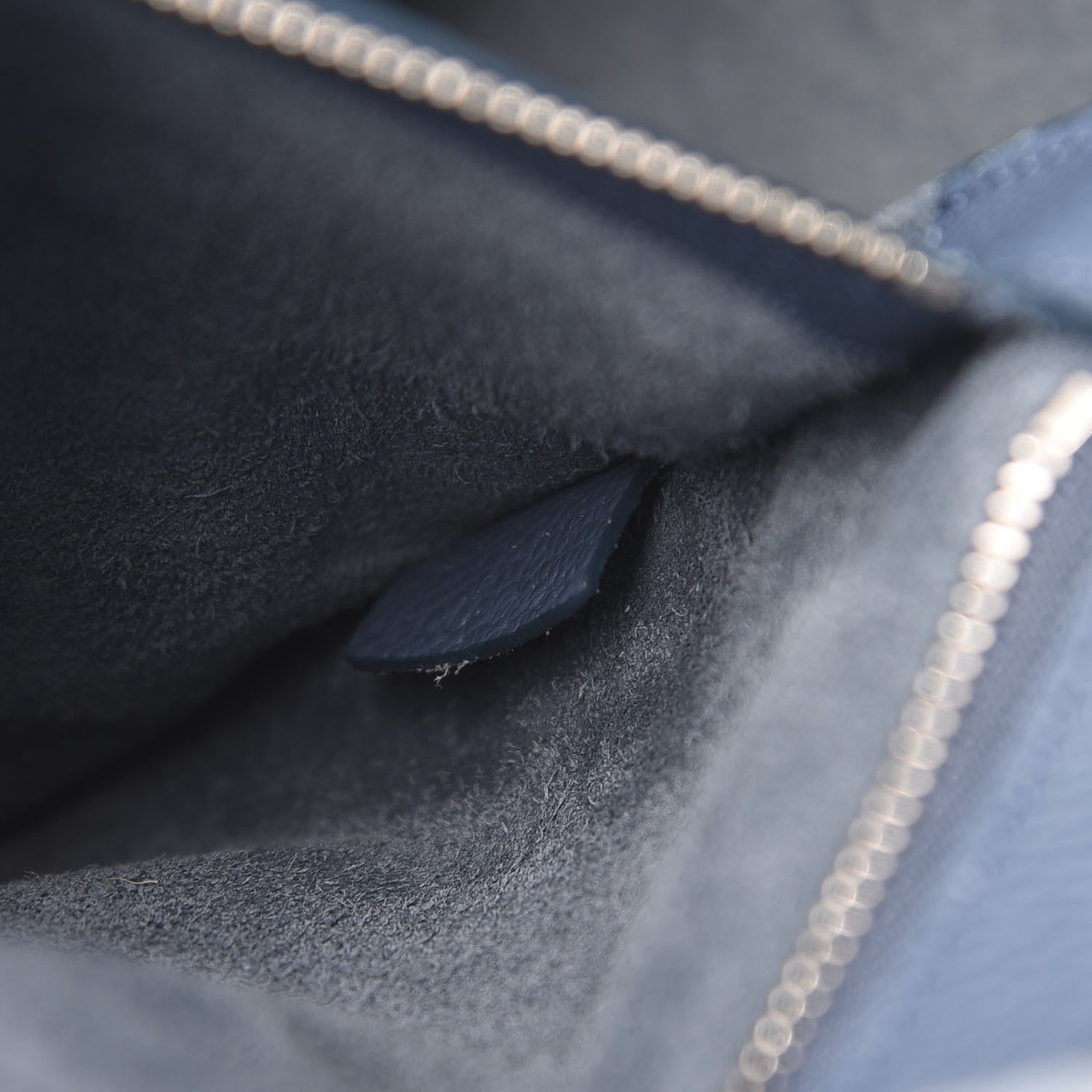 Celine Soft Grained Calfskin Small Belt Cabas Phantom Slate Blue 8 of 11