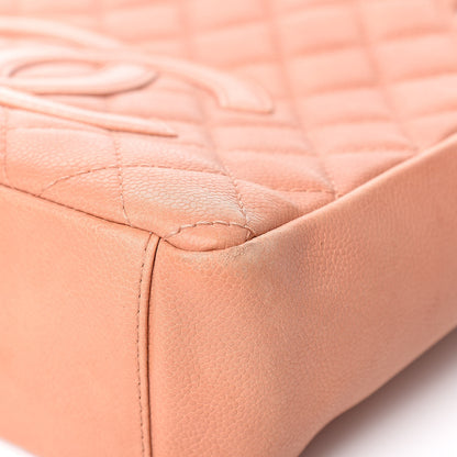 Chanel Caviar Quilted Petit Shopping Tote PST Light Red 14 of 17