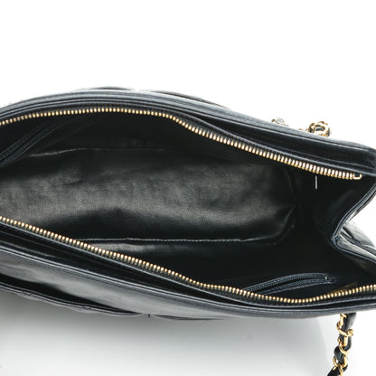 Chanel Lambskin Quilted Shoulder Bag Navy Blue 8 of 11