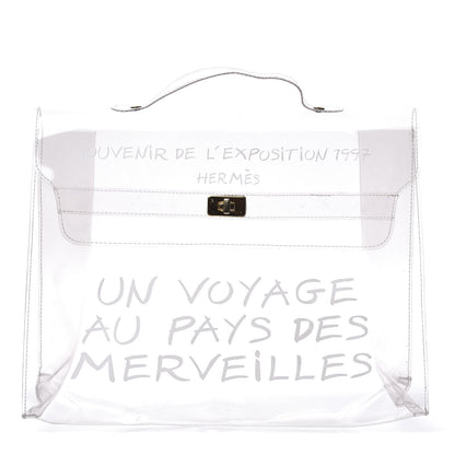 Hermes Vinyl Souvenir De L'Exposition Kelly Transparent 1 of 7