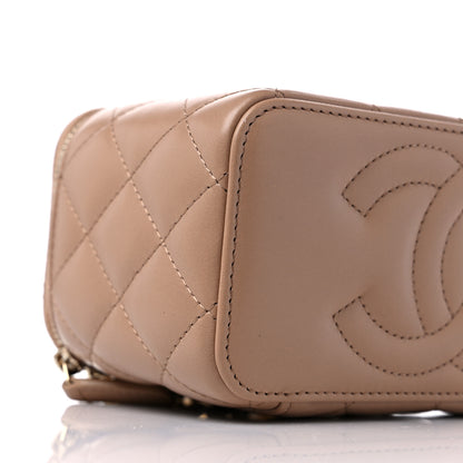 Chanel Lambskin Quilted Small Pillow Crush Vanity Case With Chain Beige 8 of 9