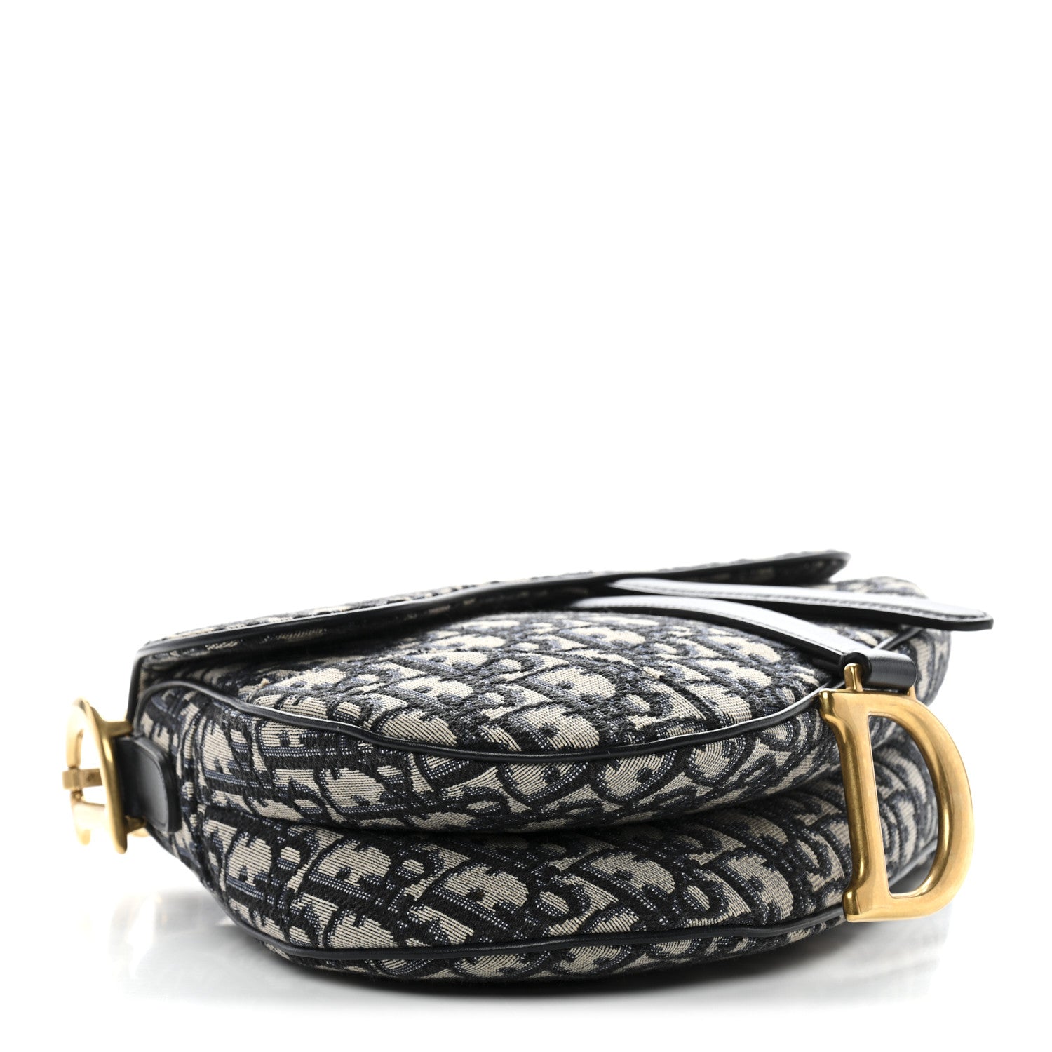 Christian Dior Oblique Saddle Bag Blue 4 of 12