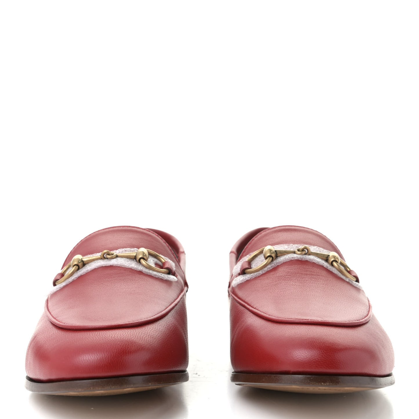 Lambskin Womens Brixton Horsebit Loafers 36 Hibiscus Red