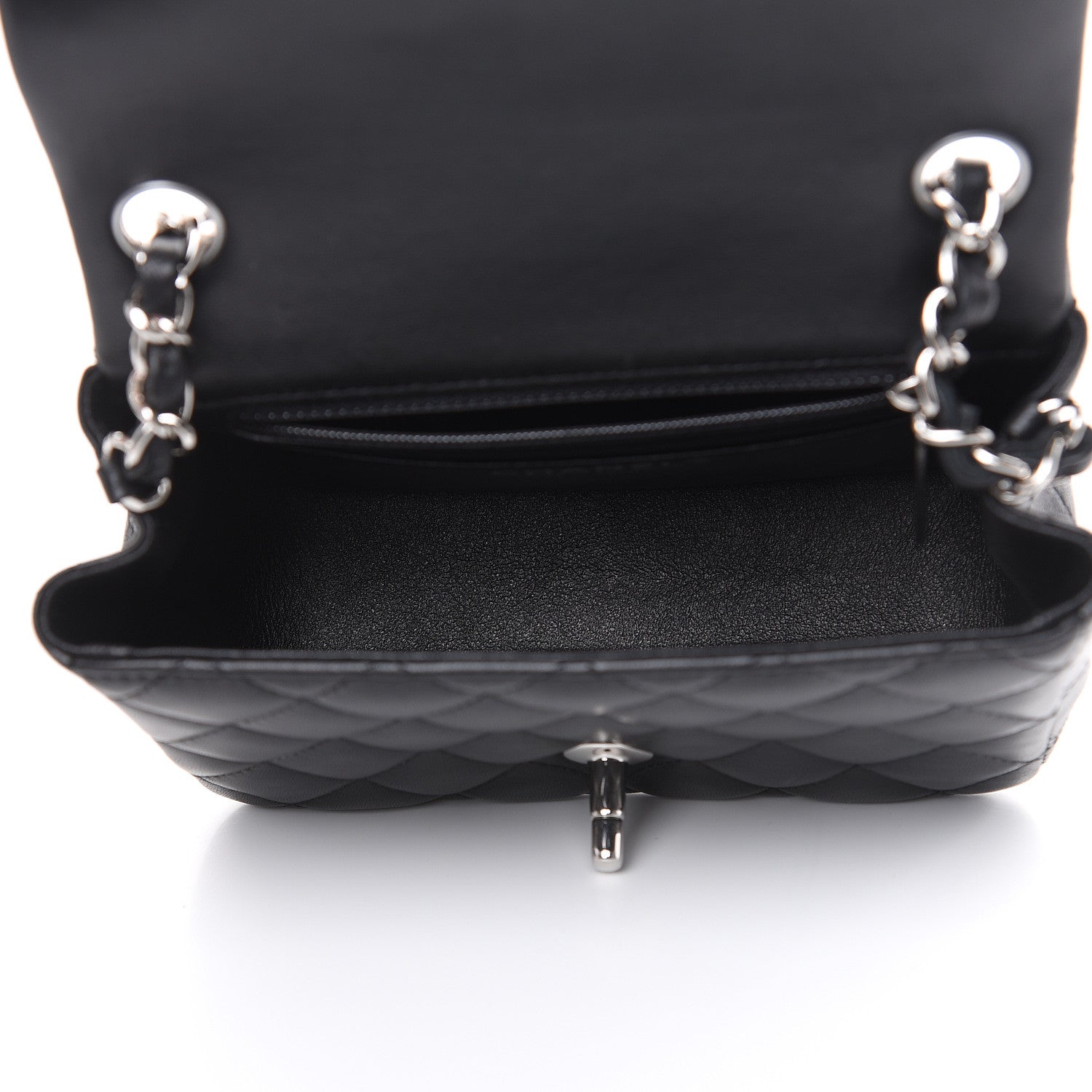 Chanel Lambskin Quilted Mini Square Flap Black 5 of 12