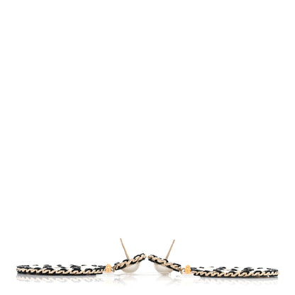 Chanel Lambskin Pearl Metal Quilted CC Earrings Gold 3 of 5