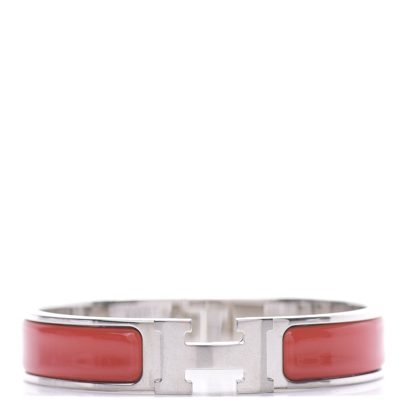 Enamel Narrow Clic Clac H Bracelet PM Brique