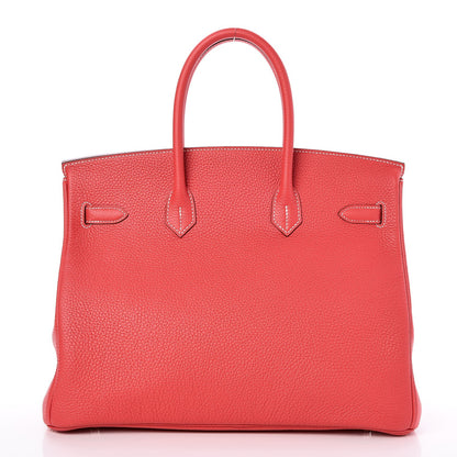 Hermes Taurillon Clemence Horseshoe Birkin 35 Rose Jaipur 5 of 16