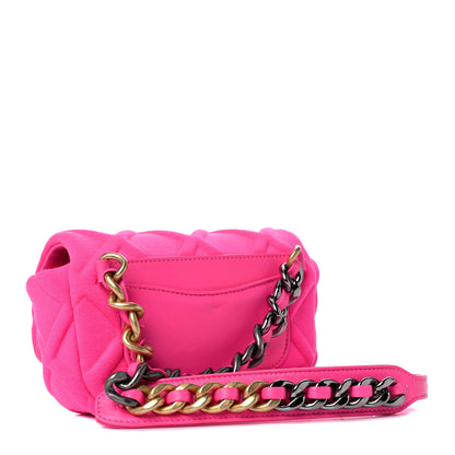 Chanel Jersey Quilted Chanel 19 Waist Bag Pink 2 of 10