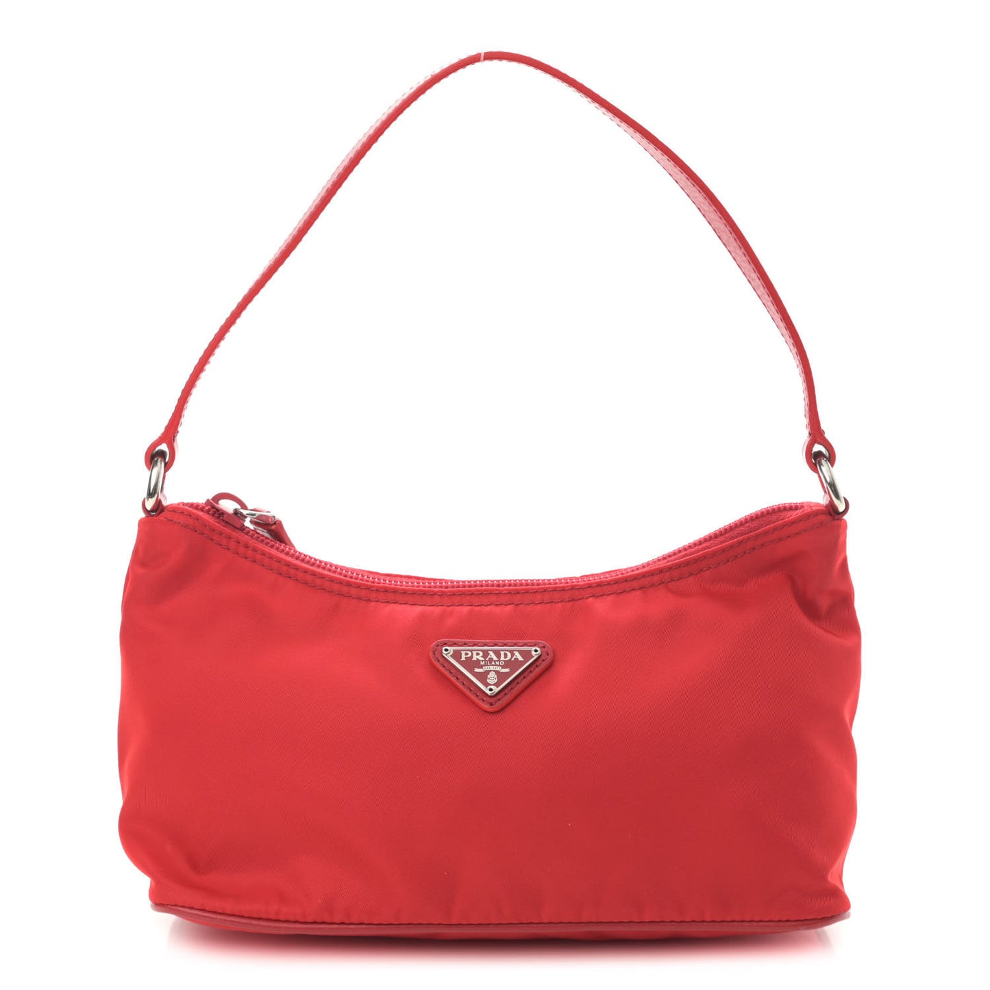 Tessuto Nylon Pochette Bag Rosso