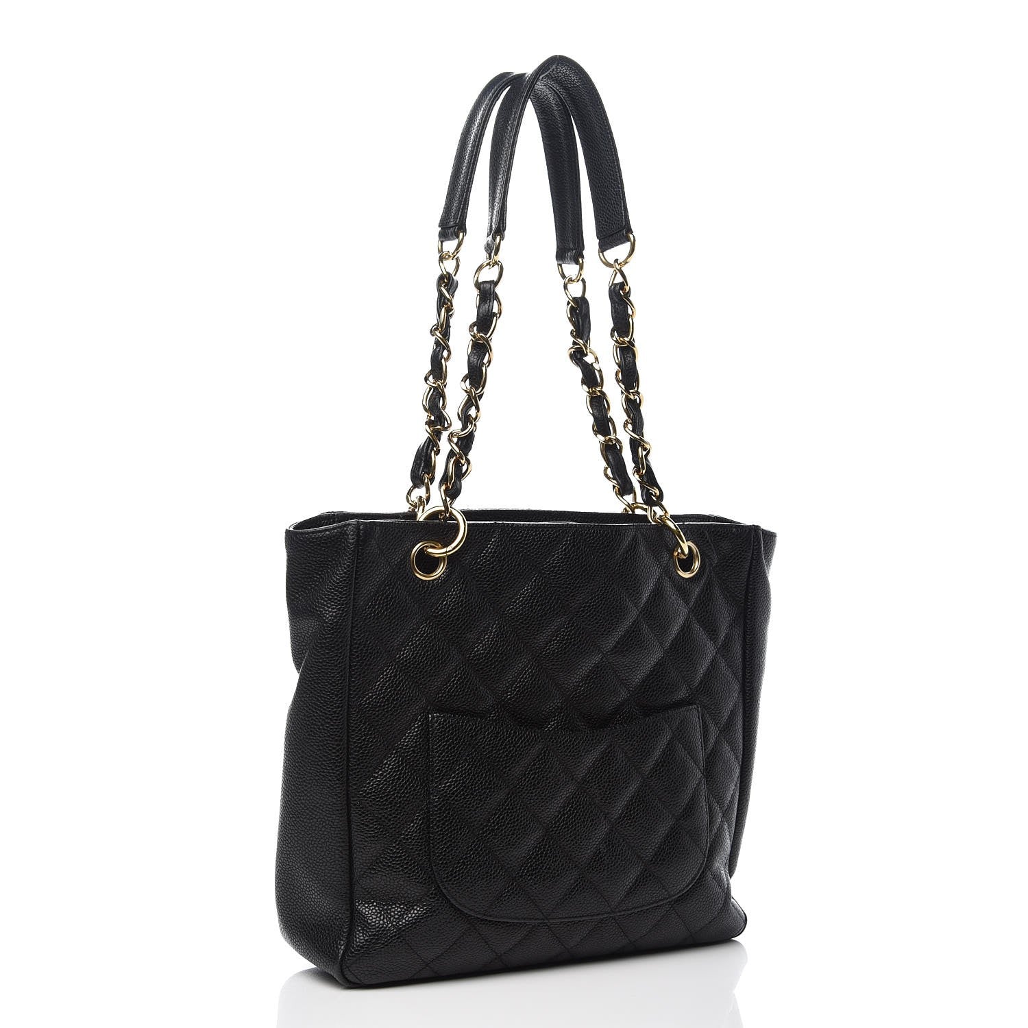 Chanel Caviar Quilted Petit Shopping Tote PST Black 3 of 13