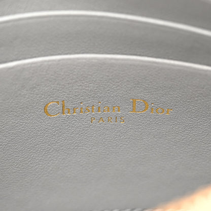 Christian Dior Calfskin Cannage Caro Zipped Pouch With Chain Grey 6 of 10