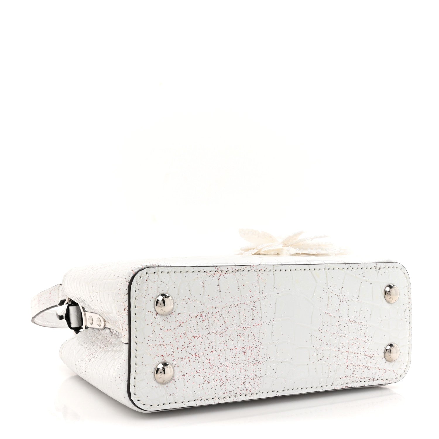 Louis Vuitton Alligator Feather Embellished Mini Capucines White 4 of 10