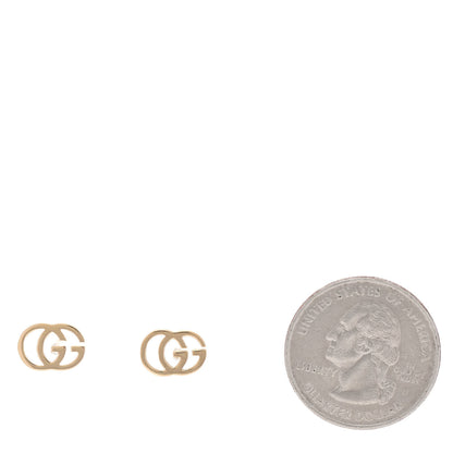 Gucci 18K Yellow Gold GG Tissue Stud Earrings 2 of 4