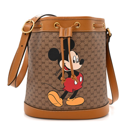Gucci X DISNEY Mini Vintage GG Supreme Monogram Bucket Bag Beige Vintage Sun Oil 1 of 11