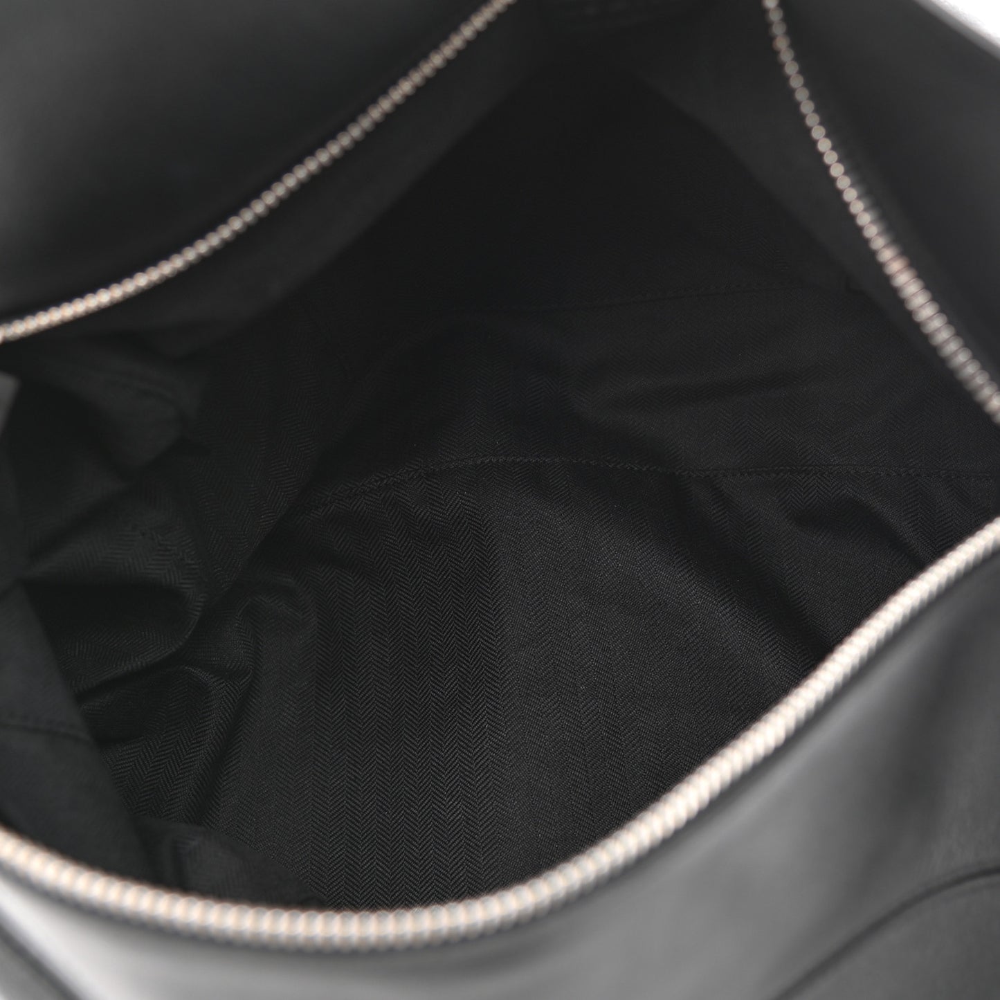 Calfskin XL Zipper Puzzle Bag Black