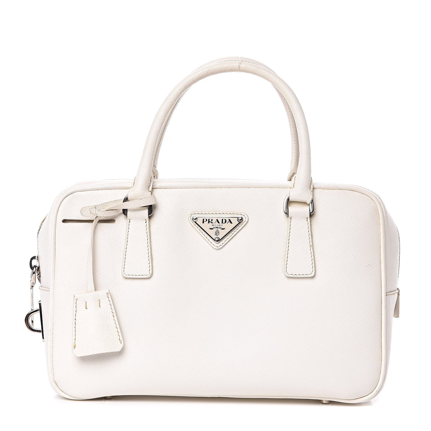 Prada Saffiano Lux Small Tote Bianco 1 of 18