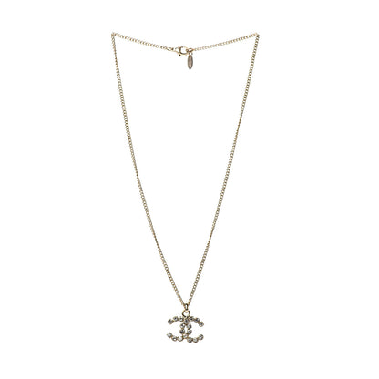 Chanel Crystal CC Necklace Gold 2 of 5