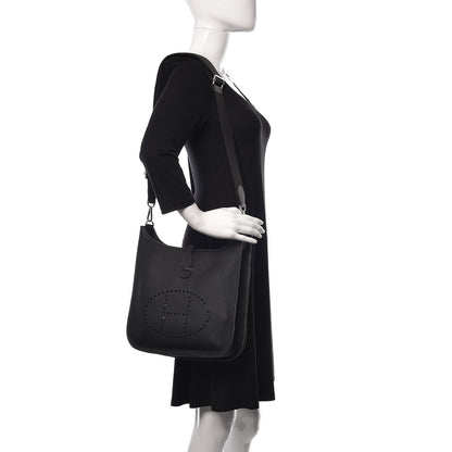 Hermes Taurillon Clemence Evelyne III PM Black 2 of 10