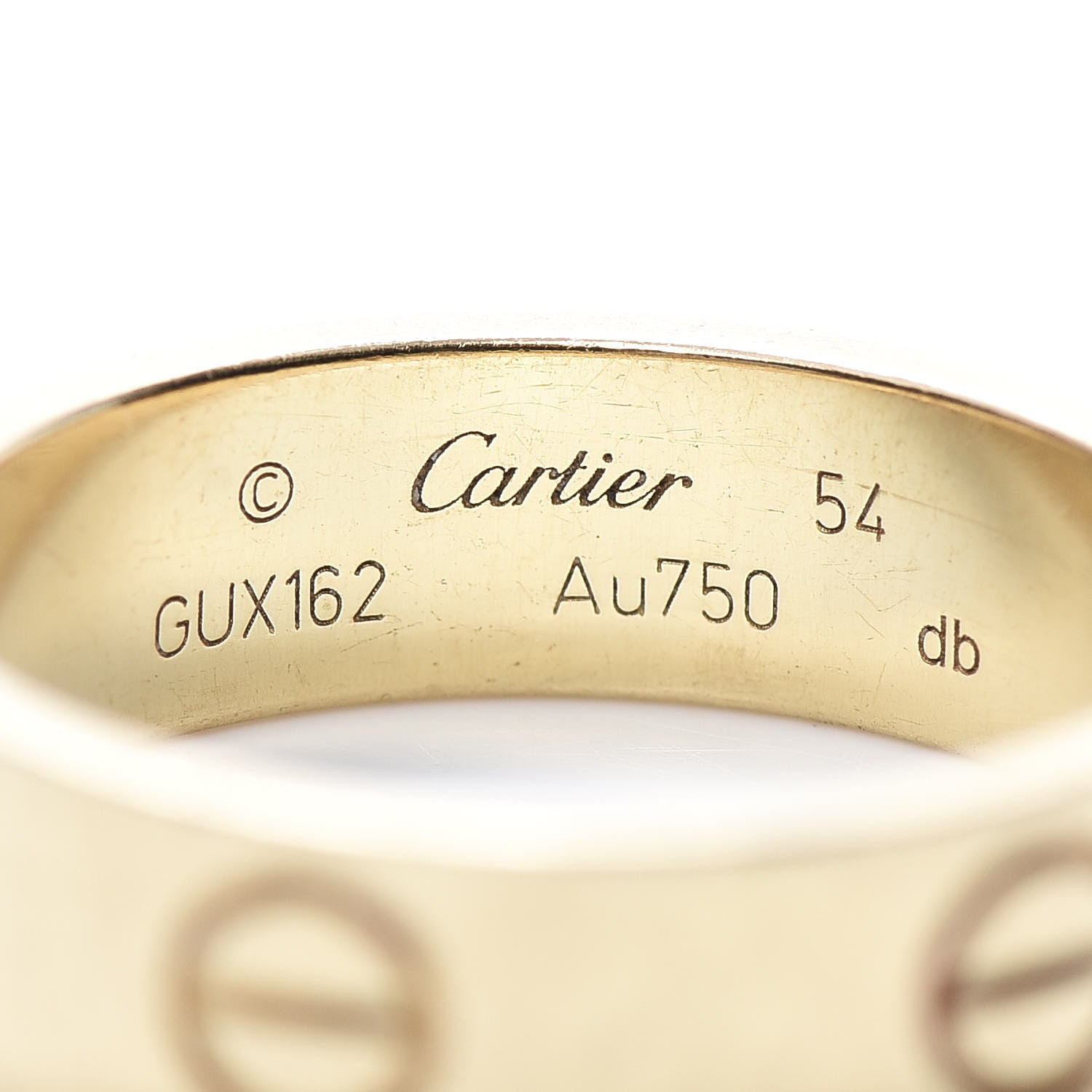 Cartier 18K Yellow Gold 5.5mm LOVE Ring 54 6.75 4 of 7