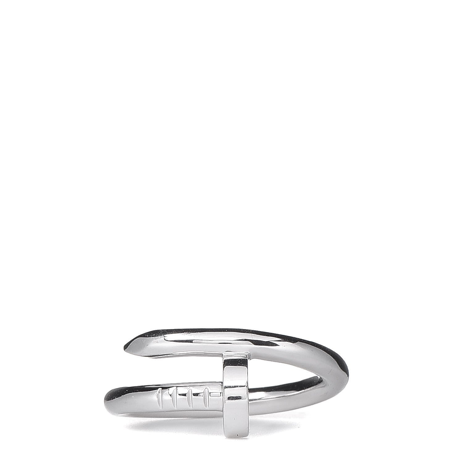 Cartier 18K White Gold Juste Un Clou Ring 54 6.75 1 of 6