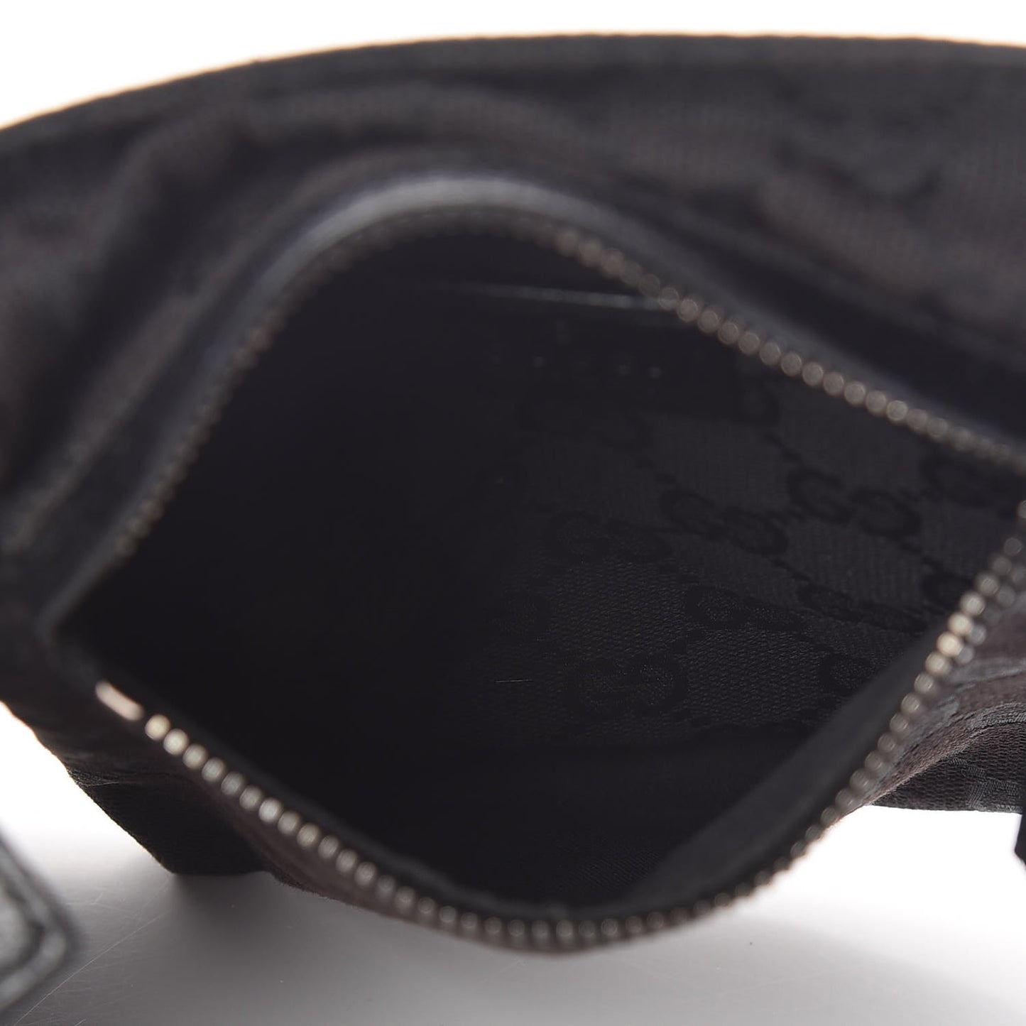 GG Monogram Double Pocket Belt Bag Black