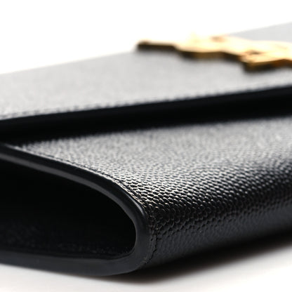 Saint Laurent Grain de Poudre Uptown Chain Wallet Black 10 of 12