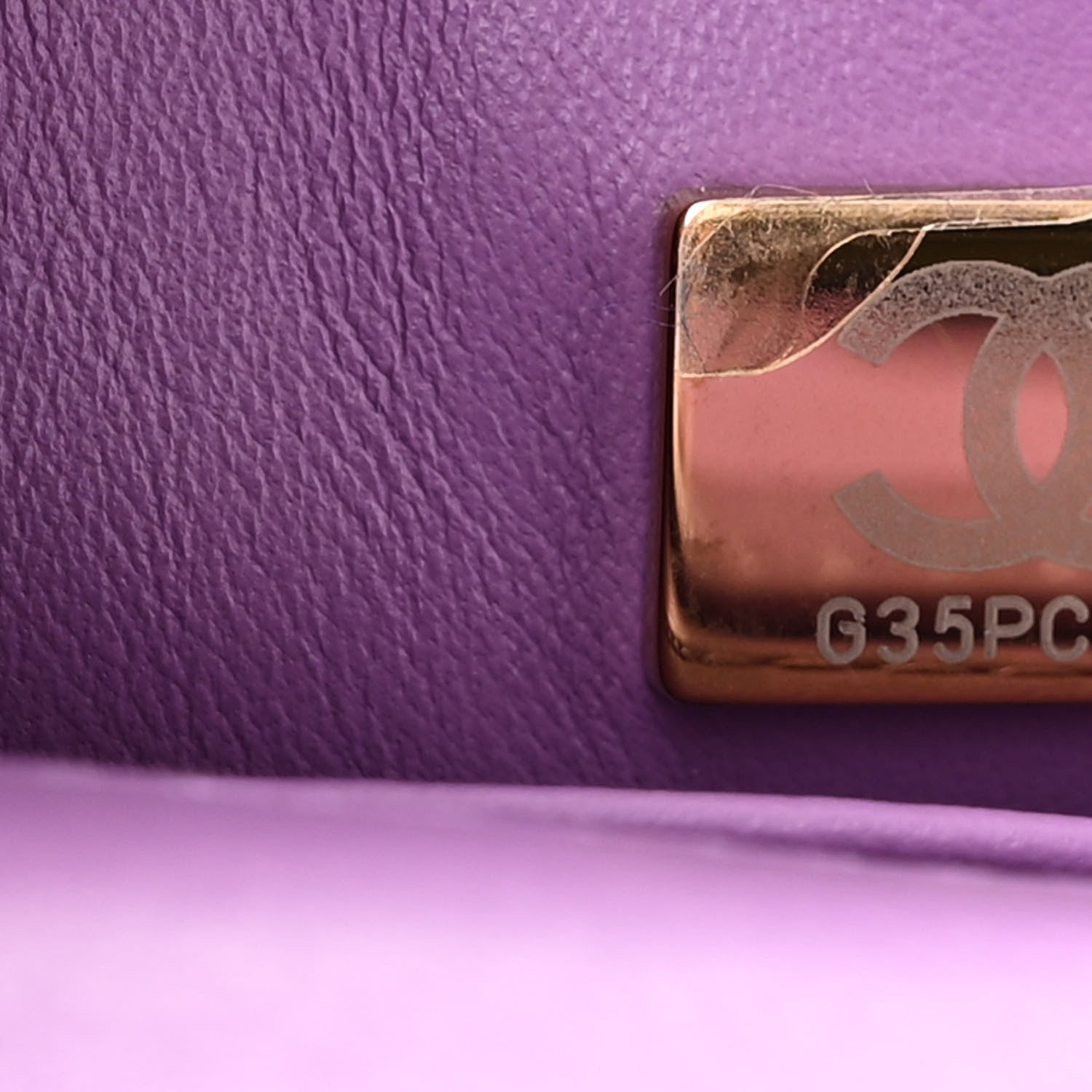 Chanel Lambskin Enamel Quilted Mini Pending CC Square Flap Purple 7 of 10