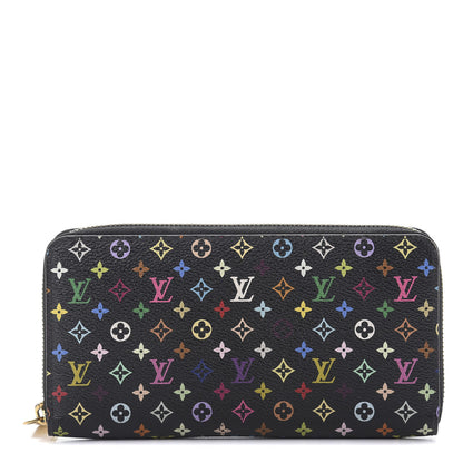 Louis Vuitton Monogram Multicolor Zippy Wallet Black Grenade 1 of 10