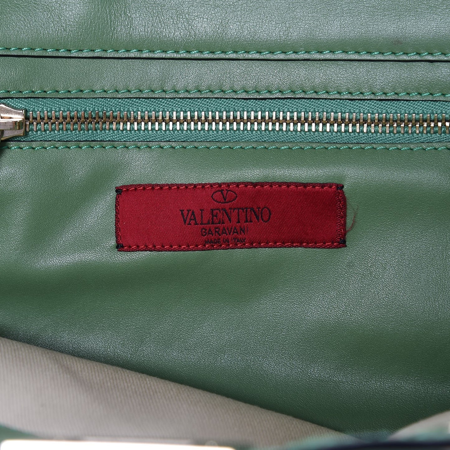 Vitello Small Rockstud Tote Jade